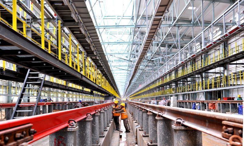 中鐵武漢電氣化局承建的貴廣高鐵貴陽北動車所